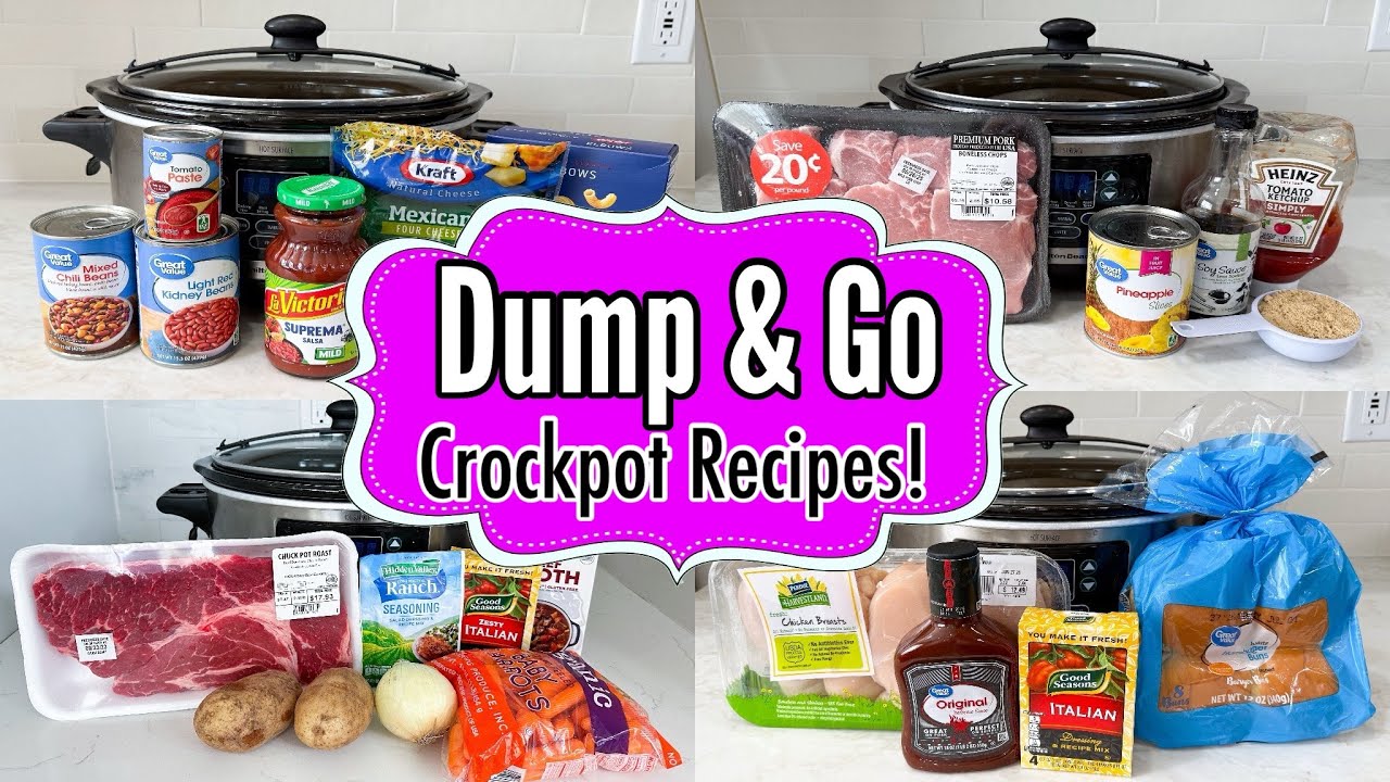 Dump & Go CROCKPOT Dinners | 6 EASY Slow Cooker Recipes You’ll WANT to Make Again | Julia Pacheco