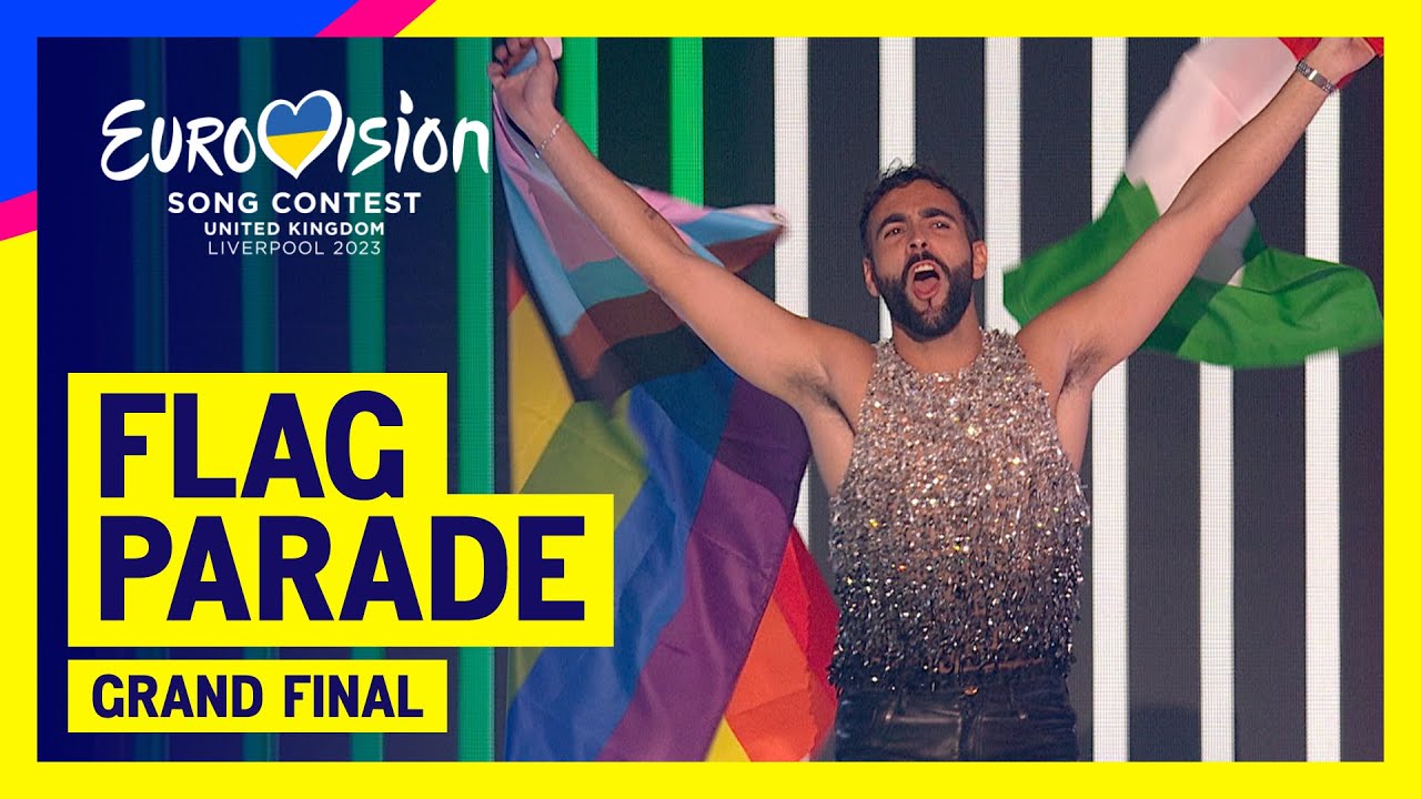 Flag Parade | Grand Final | Eurovision 2023 #UnitedByMusic 🇺🇦🇬🇧