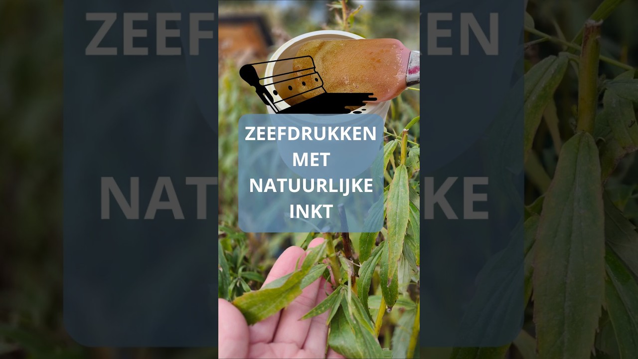Zeefdrukken met natuurlijke inkt van Guldenroede | eco-print op textiel #inkt #naturalcolor #garden