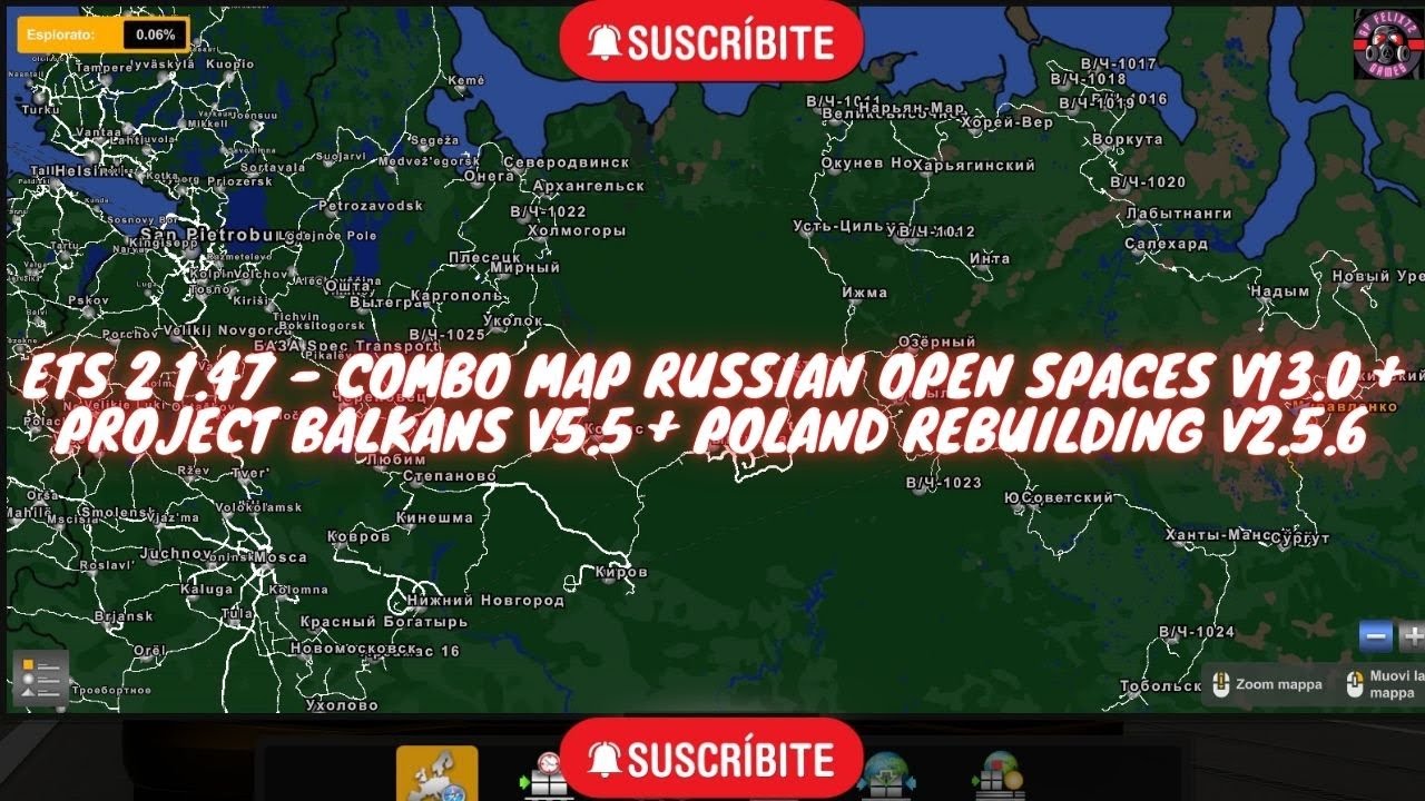ETS 2 1.47 - COMBO MAP RUSSIAN OPEN SPACES V13.0 + PROJECT BALKANS V5.5 + POLAND REBUILDING V2.5.6