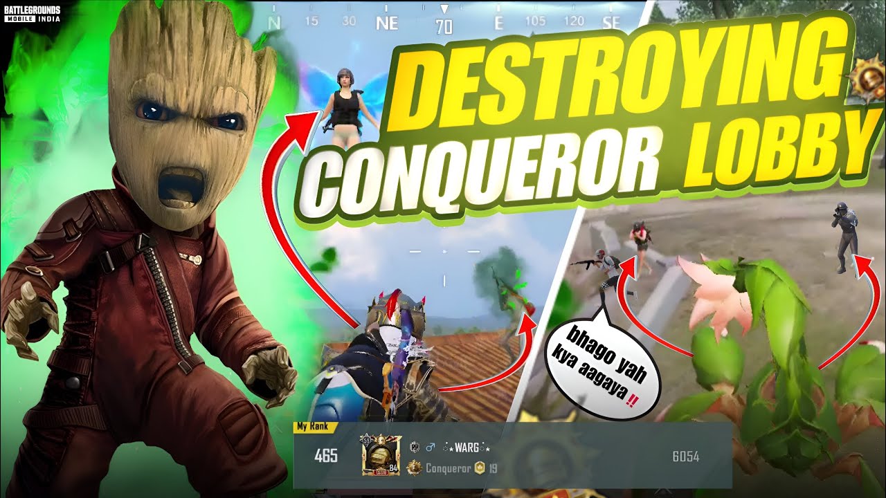 DESTROYING CONQUEROR LOBBY 🔥 | Intense Solo vs Squad Clutches In Conqueror Lobby | BGMI