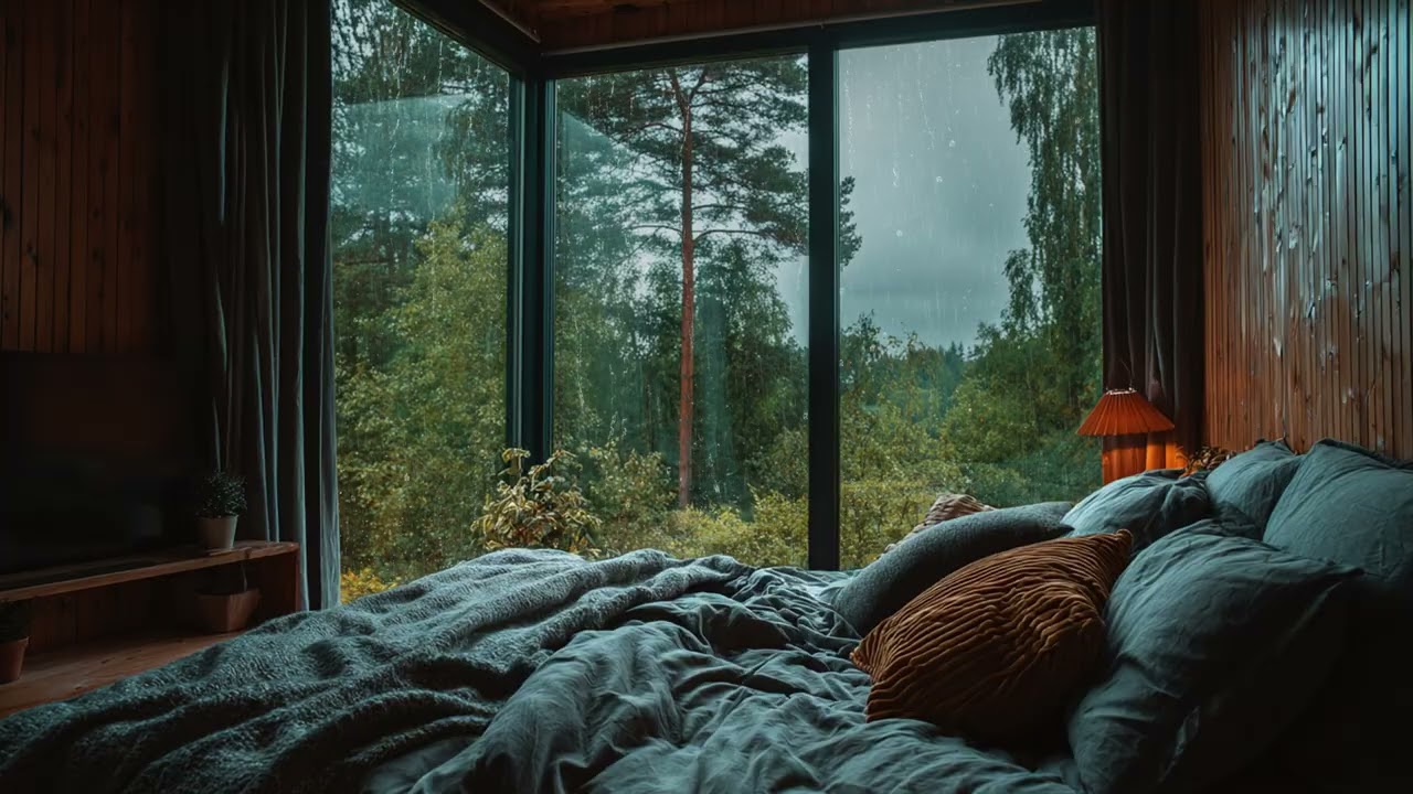 Rain Sound Flowing Softly ☔ Indoors Letting Thoughts Slow Down and Rest Naturally Inside