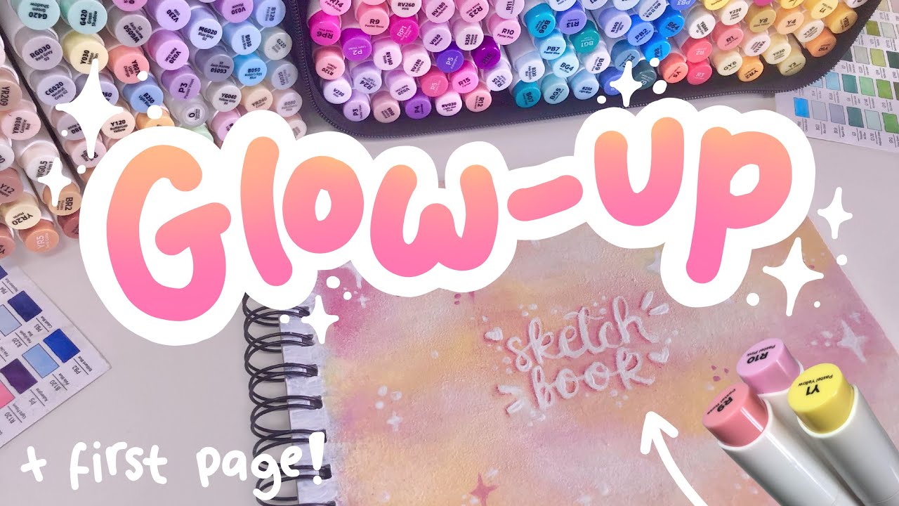 Sketchbook MAKEOVER ✩ Custom Cover + First Page Drawing