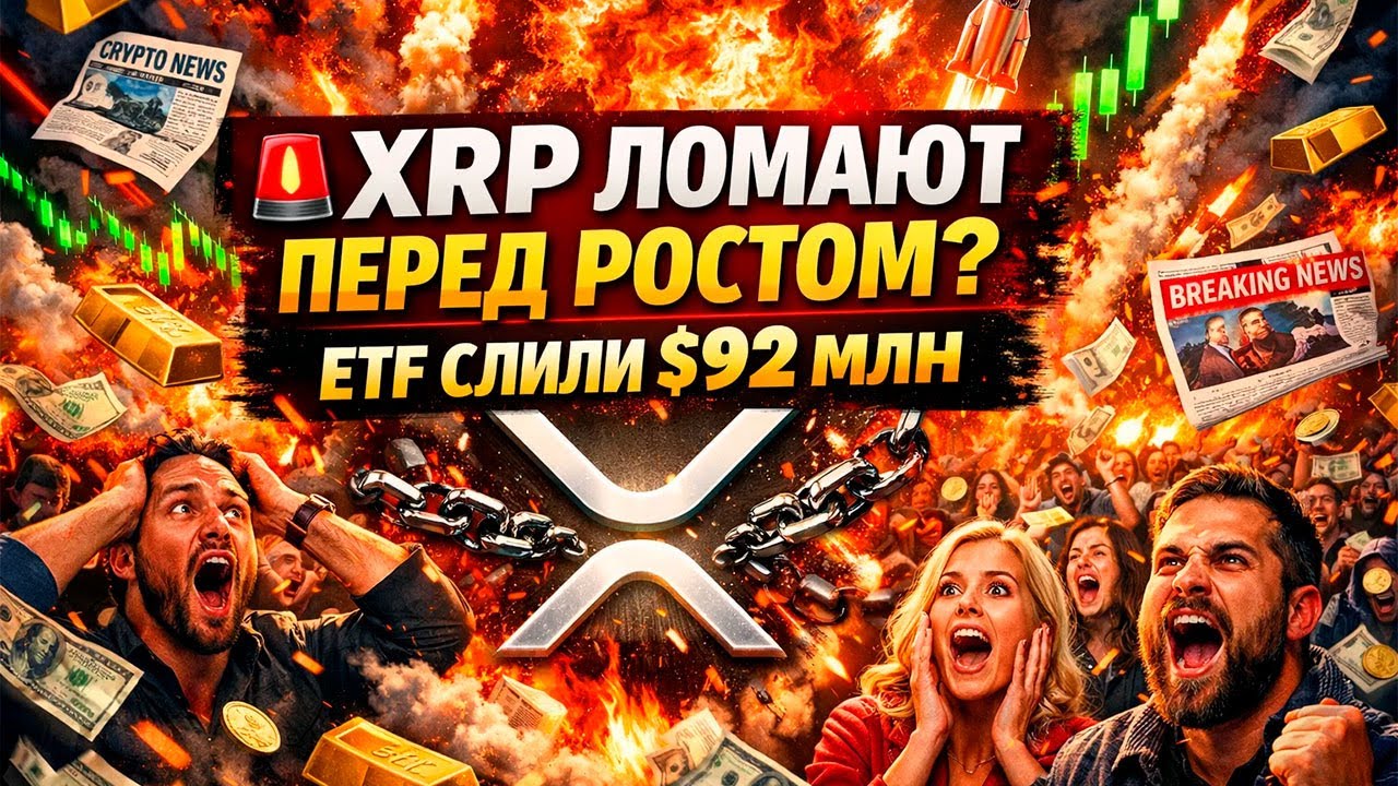 🚨 XRP ЛОМАЮТ ПЕРЕД РОСТОМ? ETF СЛИЛИ $92 МЛН — ТАК ВСЕГДА БЫВАЕТ ПЕРЕД ВЗРЫВОМ!