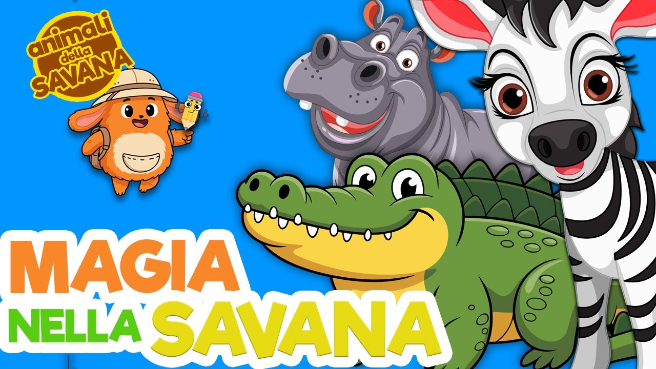 Attenti al Coccodrillo! 🐊 Zebra e Ippopotamo: avventure nella Savana! ✨ #animali  #DisegniPerBambini