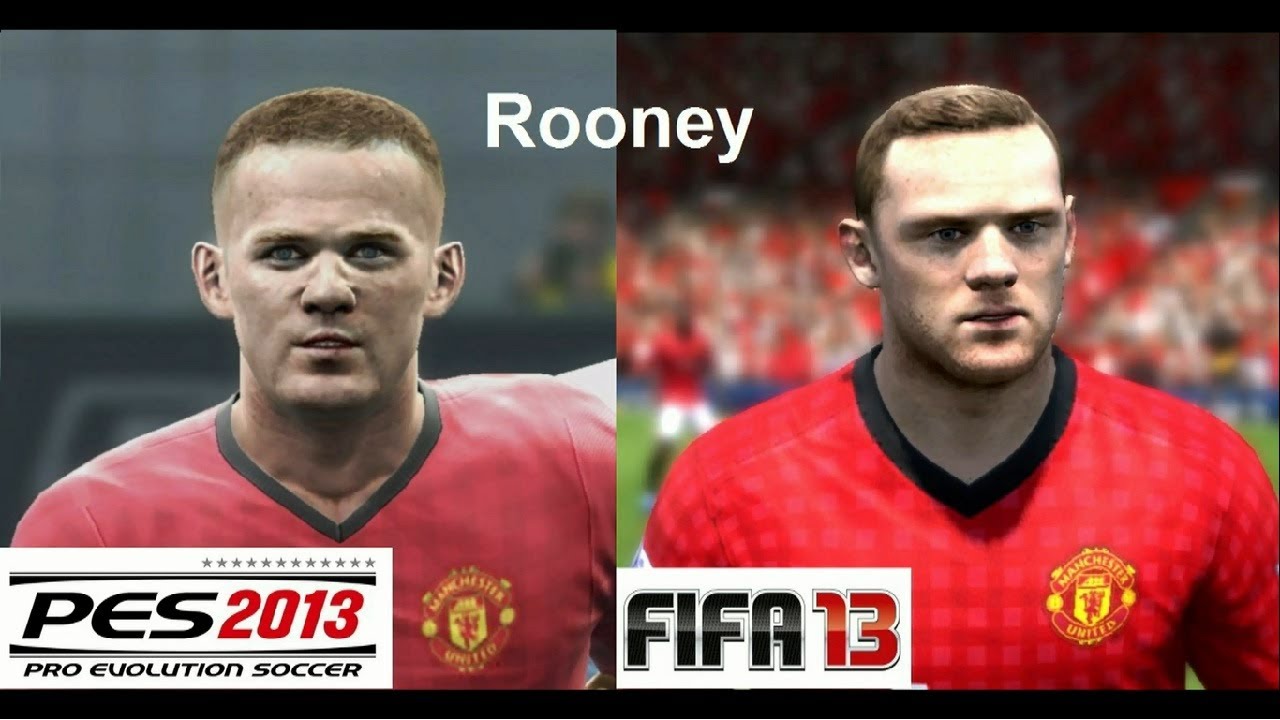 PES 2013 vs FIFA 13 FACE Comparison MANCHESTER UNITED