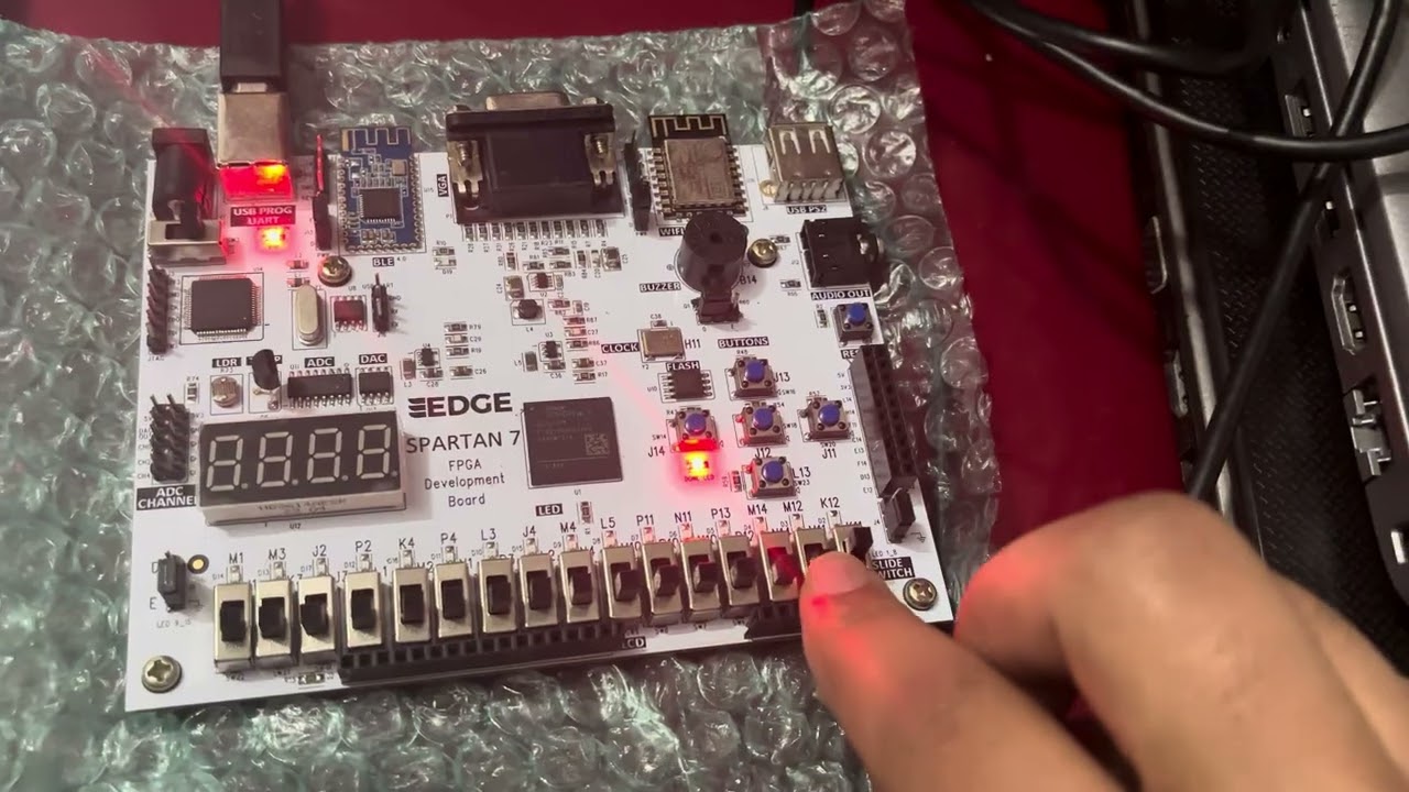 FPGA Project - Up and Down counter on Xilinx Edge Spartan 7 FPGA