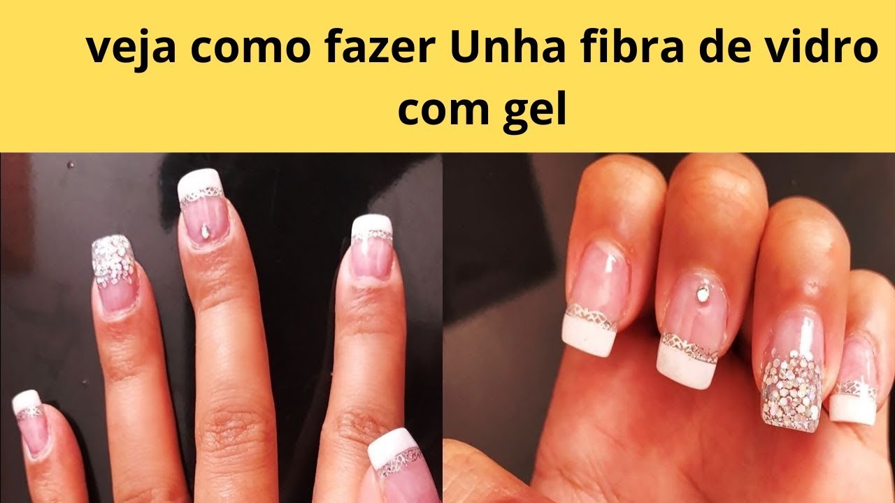 Unha fibra de vidro com gel