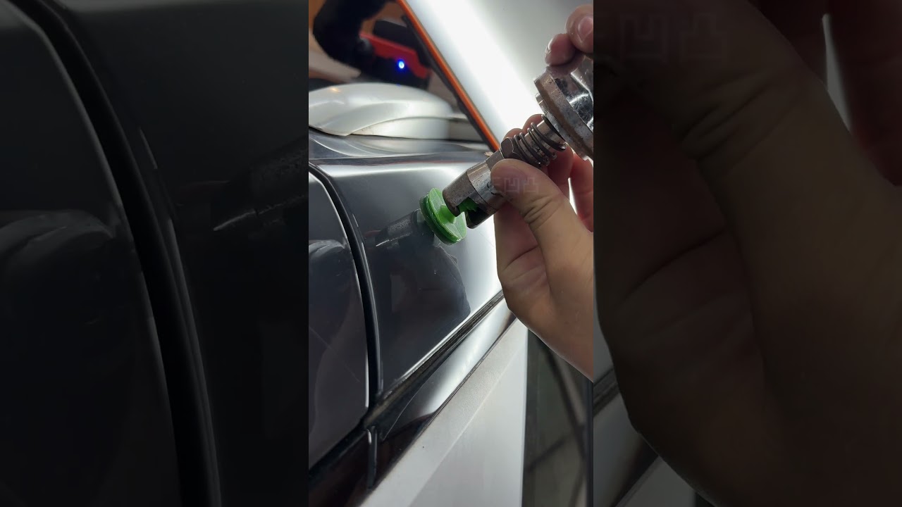 Repair process of small dents on the side beam #HuizhouDentRepair