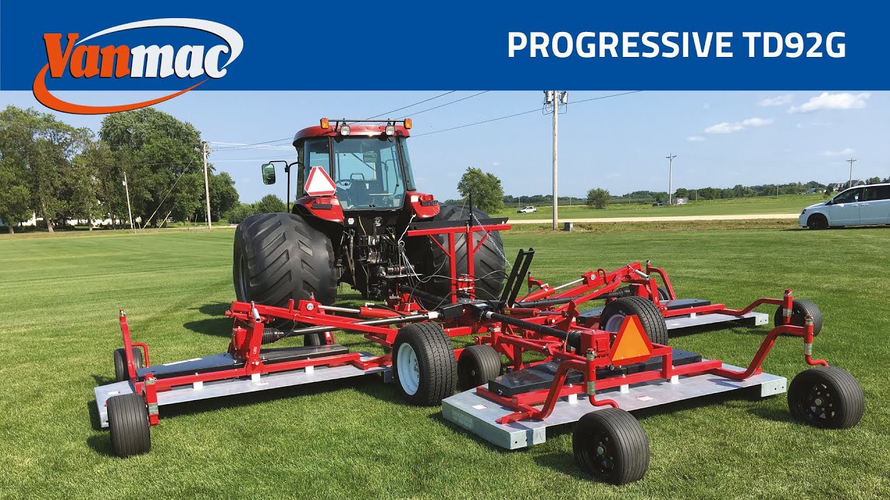 Rotary wheel mower - Progressive TD92G Tri-Deck Finishing Mower