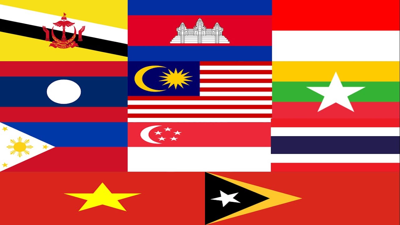 Compilation History Flag of Southeast Asia Animation with kindoms and Colonials