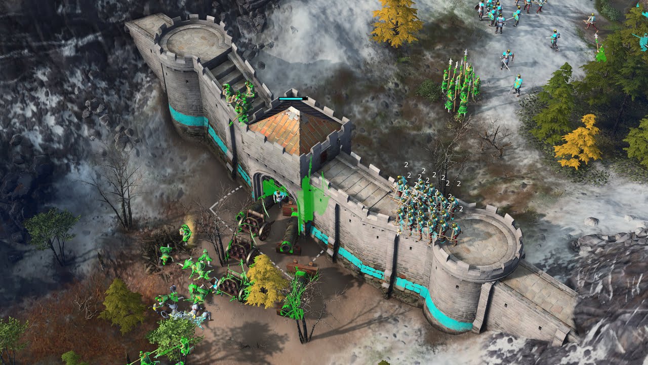 Age of Empires 4 - 4v4 HOLDING OFF TWO OPPONENTS AT ONCE | Multiplayer Gameplay