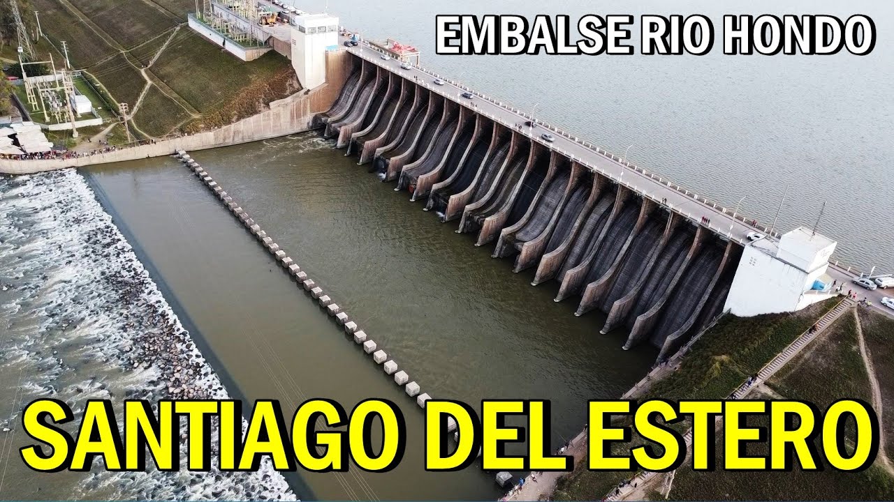 DIQUE FRONTAL DESDE ARRIBA : TERMAS DE RIO HONDO - SANTIAGO DEL ESTERO ARGENTINA