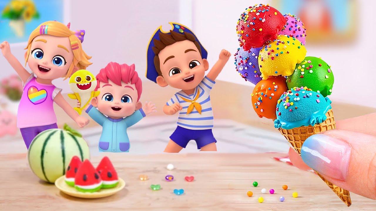 Amazing Rainbow Ice Cream🍦🌈 How To Make Mini Rainbow Ice Cream Decorating Ideas ✨ Sweet Cake Master