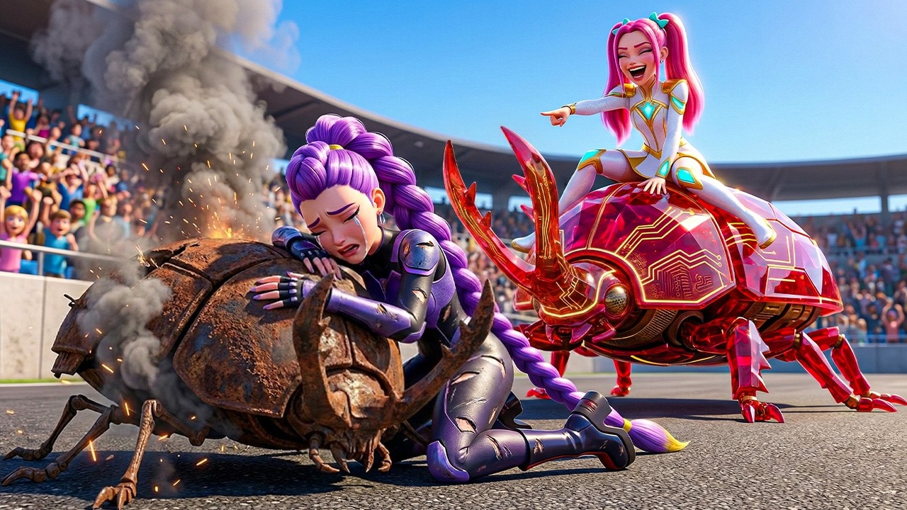 🏎🎀 MIRA Wins The Magic Legendary BEETLE | KPOP DEMON HUNTERS - Epic Racing Challenge!