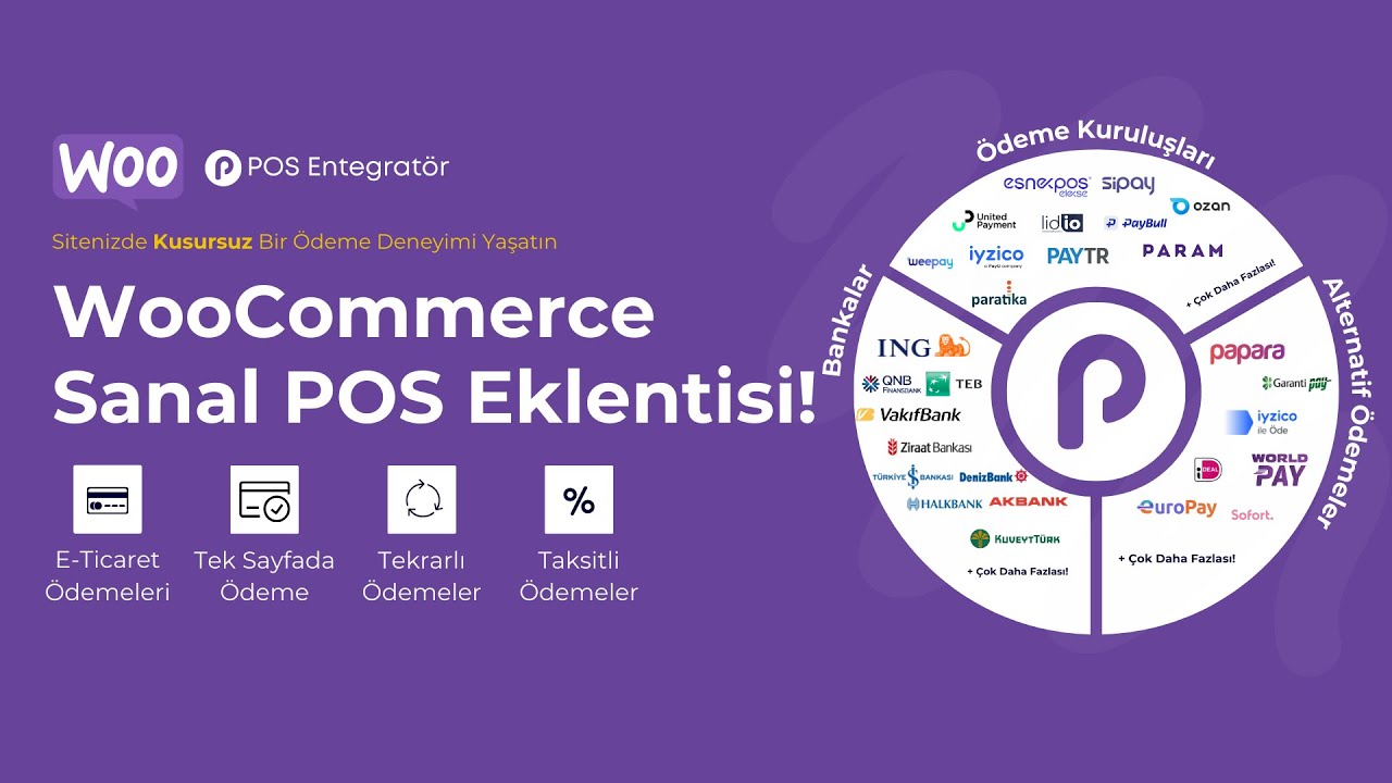 WooCommerce Sanal POS Entegrasyonu | 35'den Fazla Entegrasyon Bir Arada