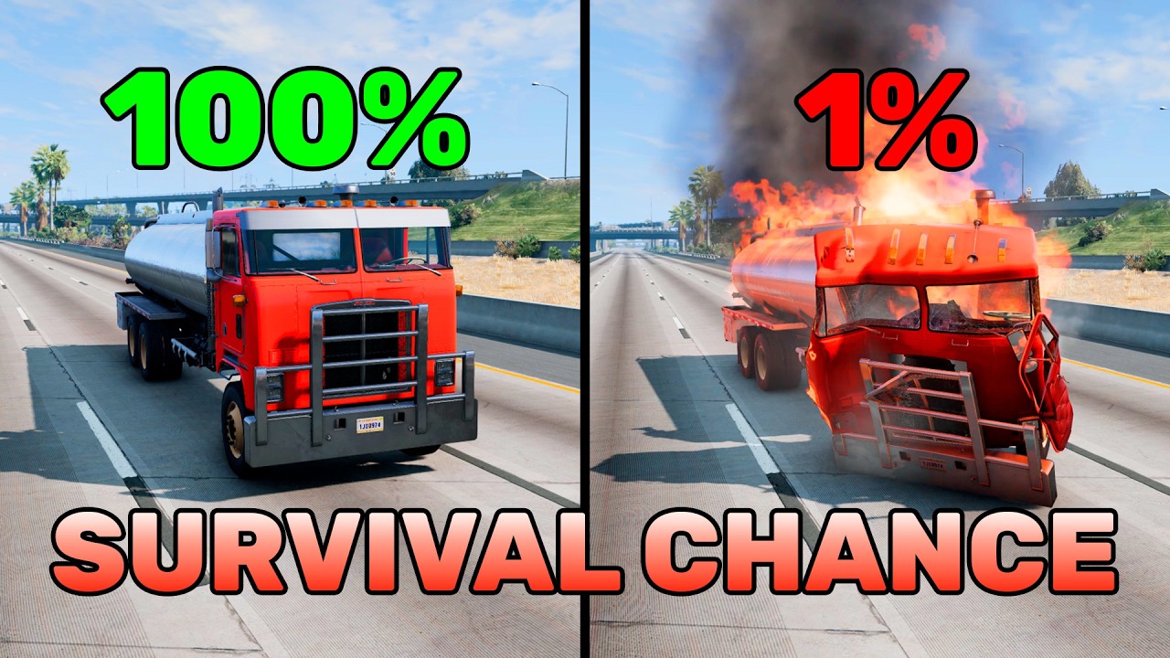 BeamNG.drive Realistic Crashes #28 | Epic Survival Chance Test