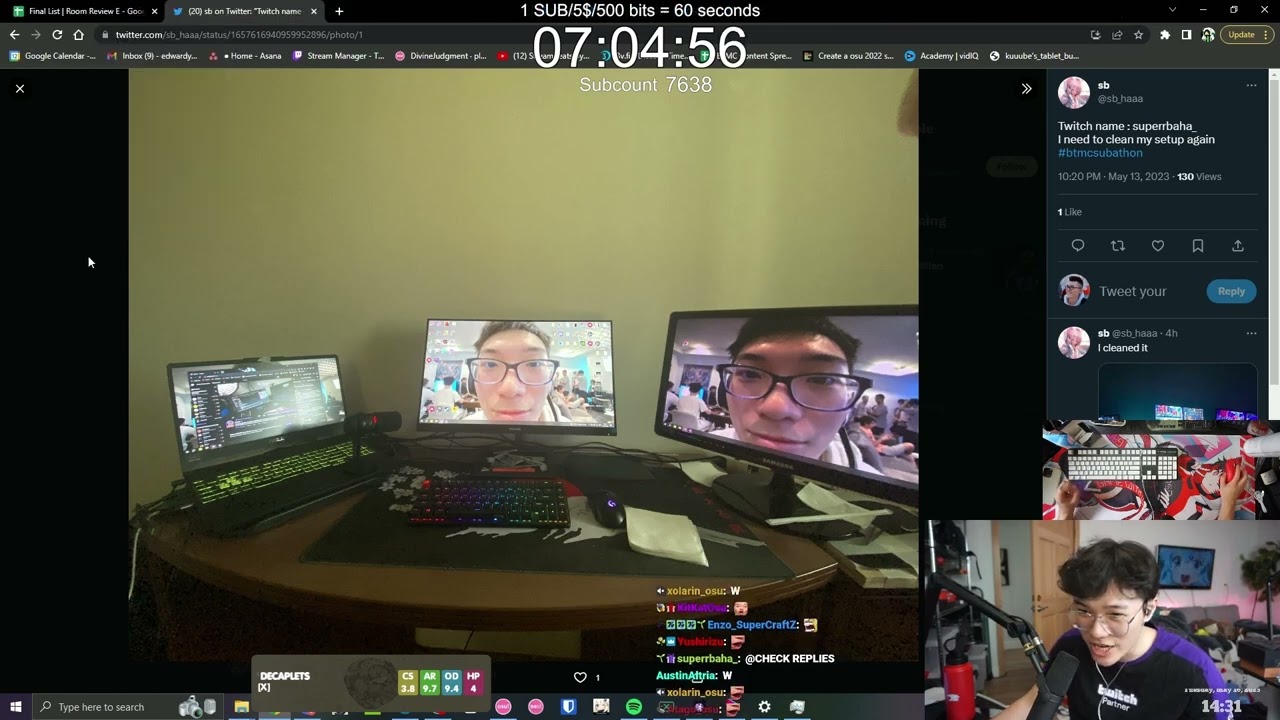 Subathon 2023 Setup review