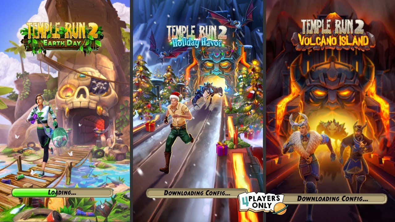 Temple Run 2 | New EARTH DAY MAP VS HOLIDAY HAVOC VS VOLCANO ISLAND!
