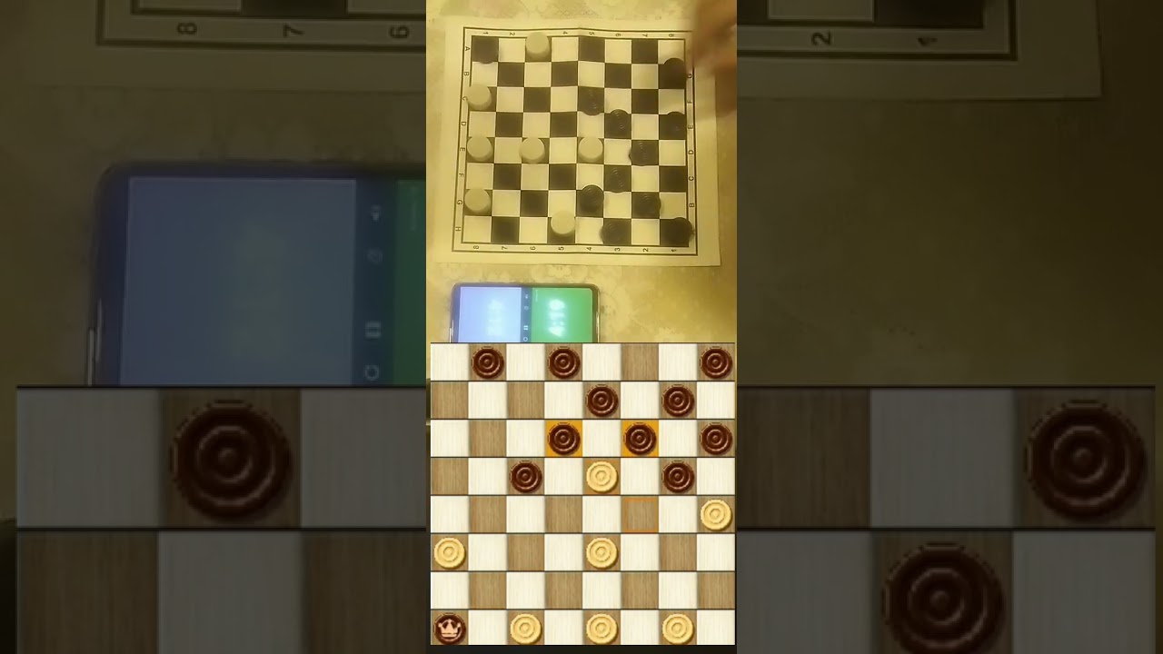 checkers game // Dame-Spiel  #1 #videos