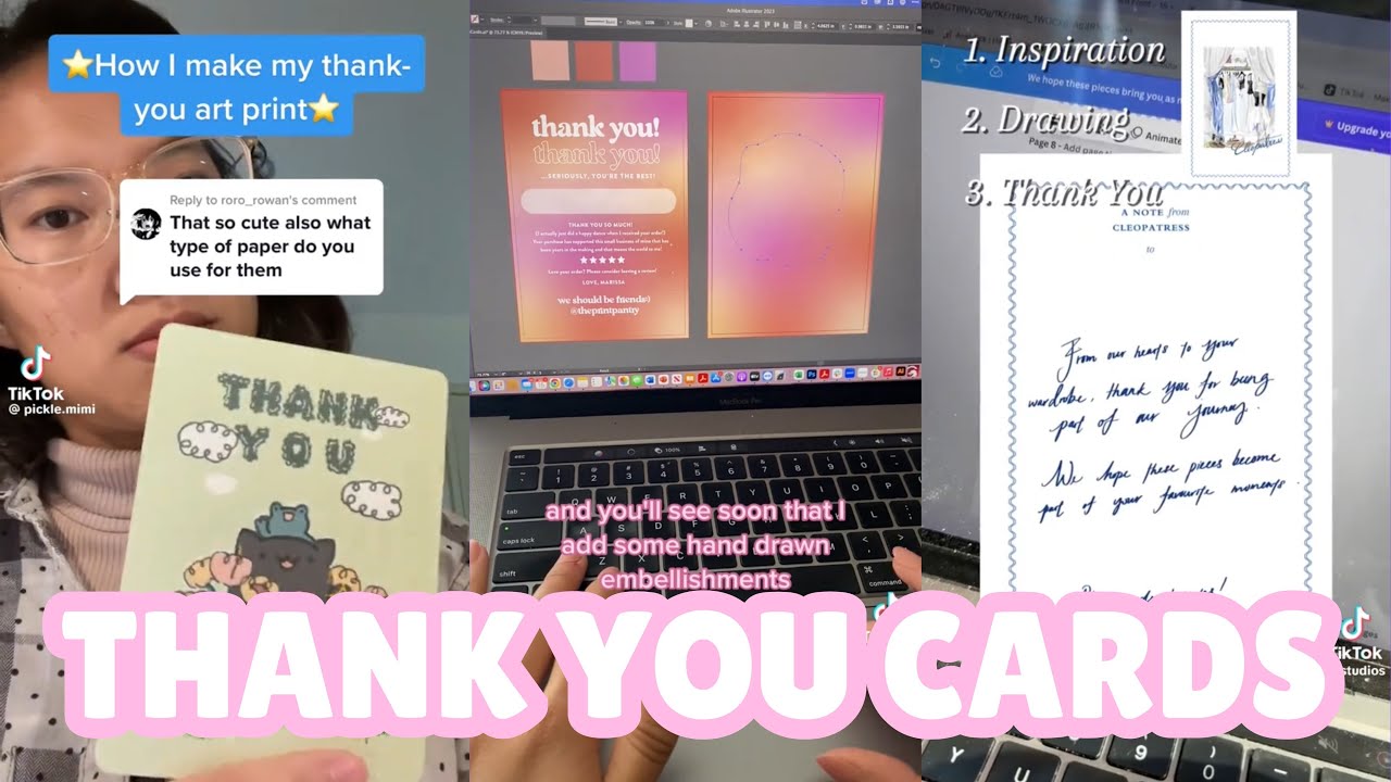 How To Make and Print Thank You Cards For Your Small Business 💌✨