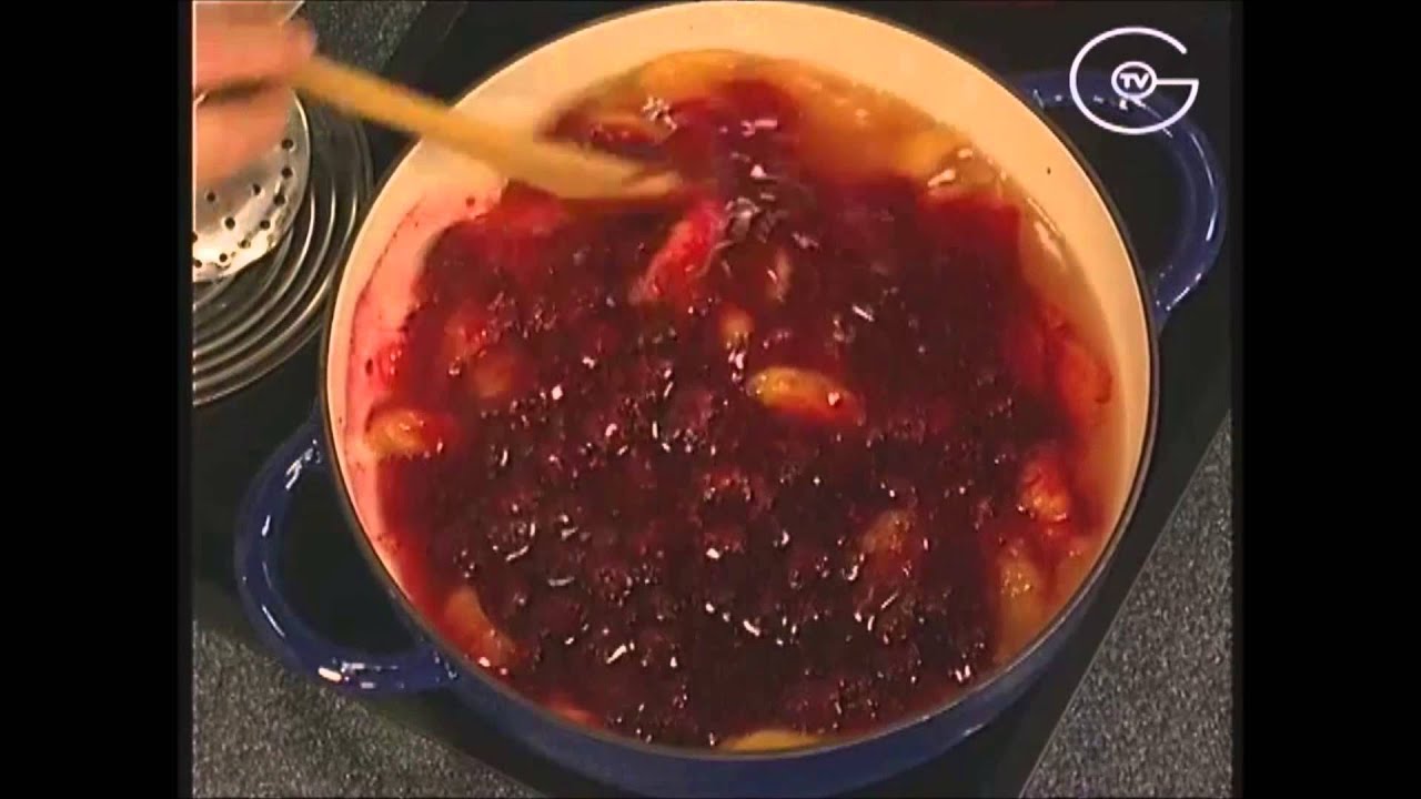 Confiture de framboises et pêches
