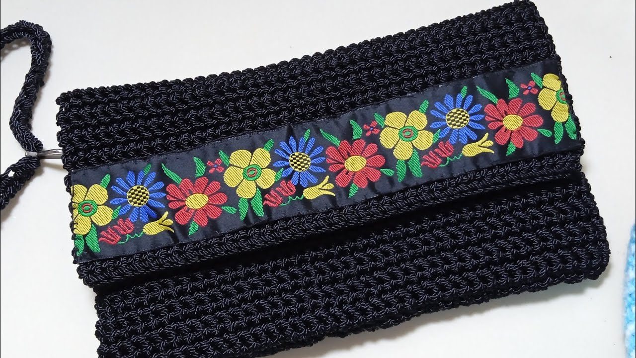 🔴#comotejer CARTERA, BOLSO TEJIDO #crochet VERSIÓN DIESTRO(modo espejo)TEJIENDO CON HILDA ROSA🔔