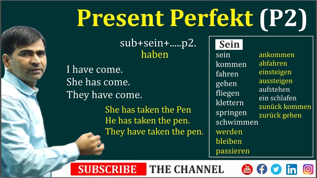 Present Perfekt (P2) |  German Grammar A2 | Learn German