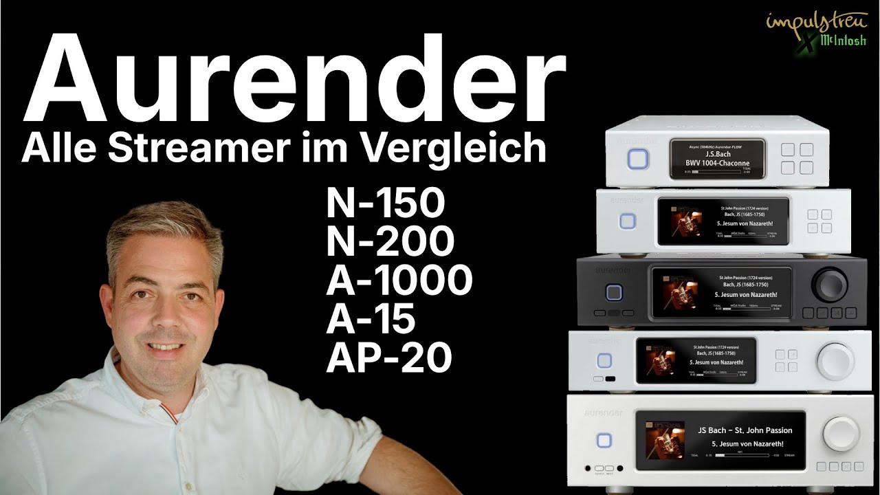 AURENDER Modelle in Vergleich / N-Serie N-150 N-200 / A-Serie A-1000 A-15 / AP-20 / Streaming Amp
