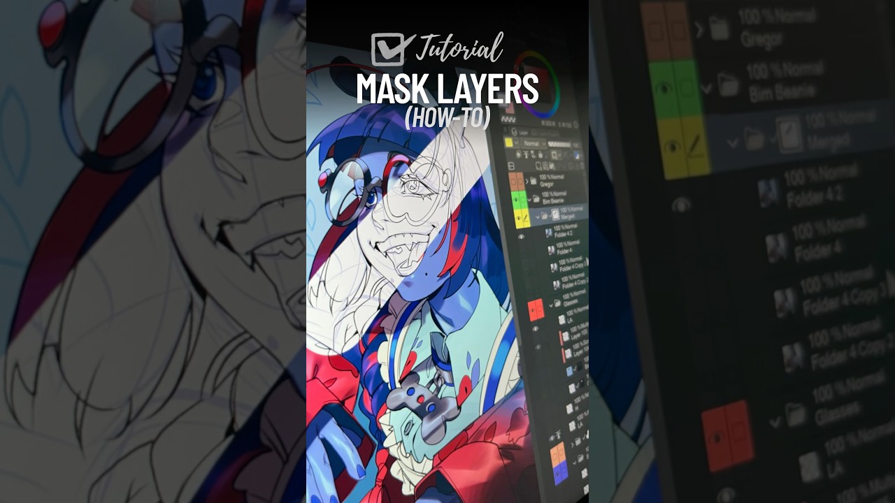 HOW TO: Mask Layers! 🎓 #tutorial #art #clipstudiopaint