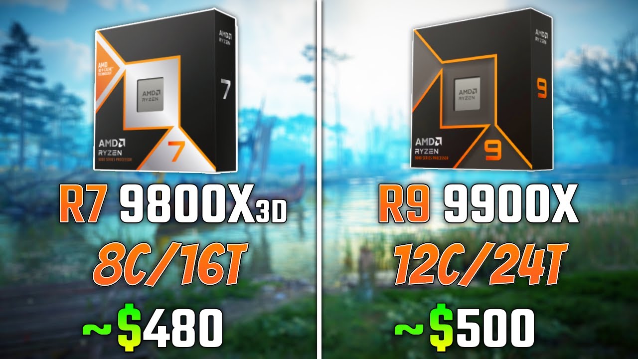 RYZEN 7 9800X3D vs RYZEN 9 9900X | Test in 6 Games
