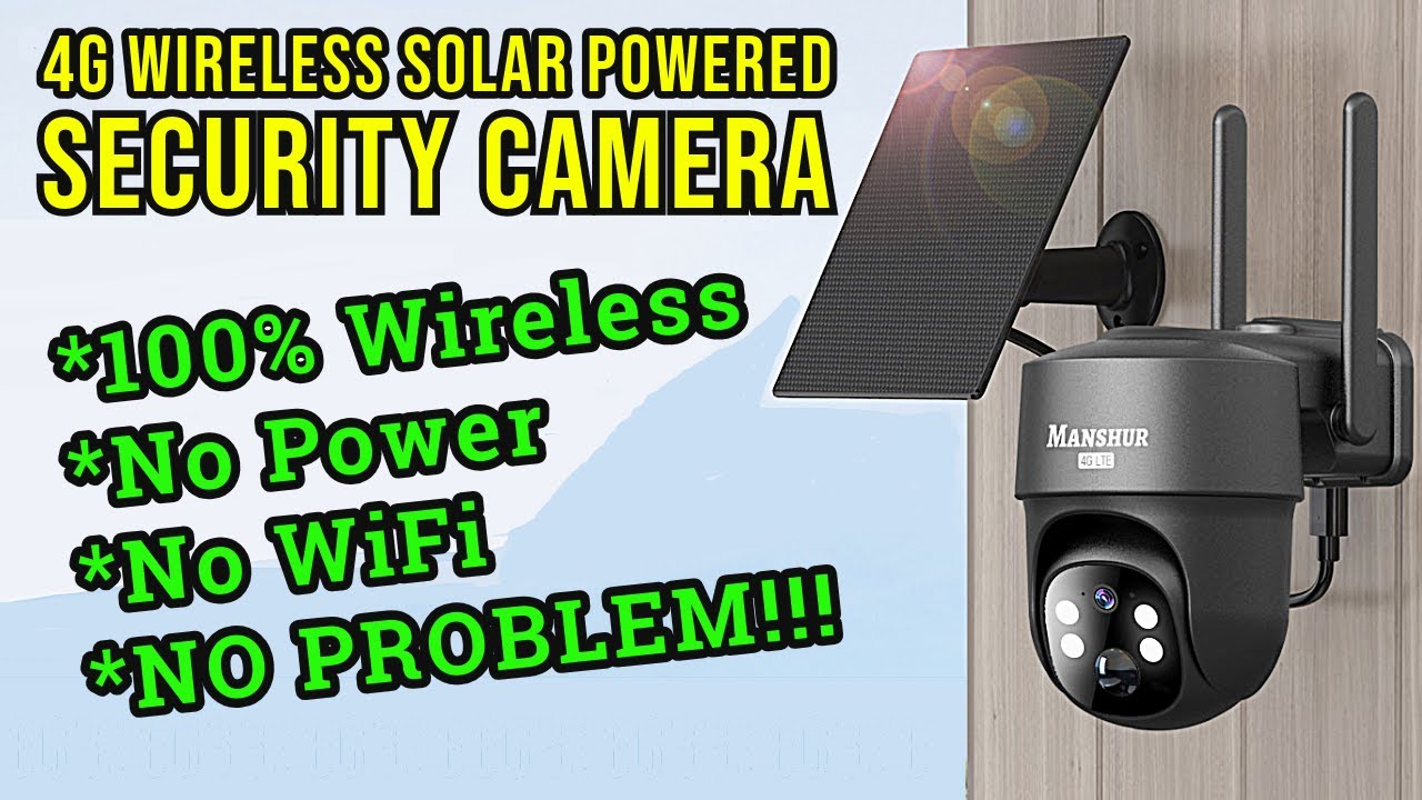 4G Solar PTZ Cellular Security Camera No WiFi, No Power No Problem