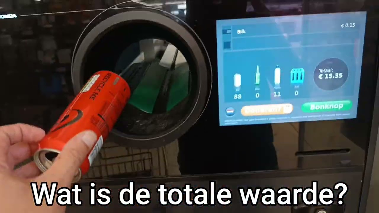 ...alone. Wat is de totale statiegeld waarde van twee zakken blikjes?