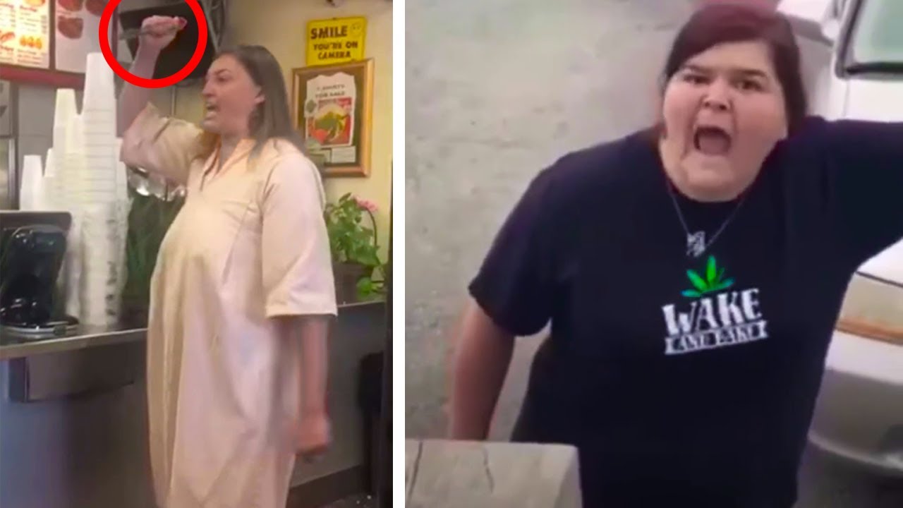 ANGRY Karen goes TOO FAR and grabs a KNIFE! 😳