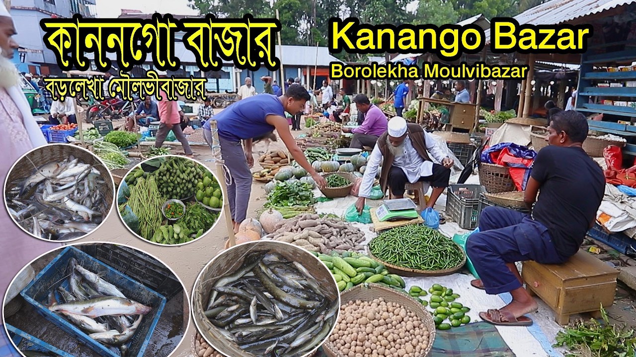 Village Amazing Haat Bazar in Kanongo Fish Market | Barlekha Bangladesh | Izzy Village