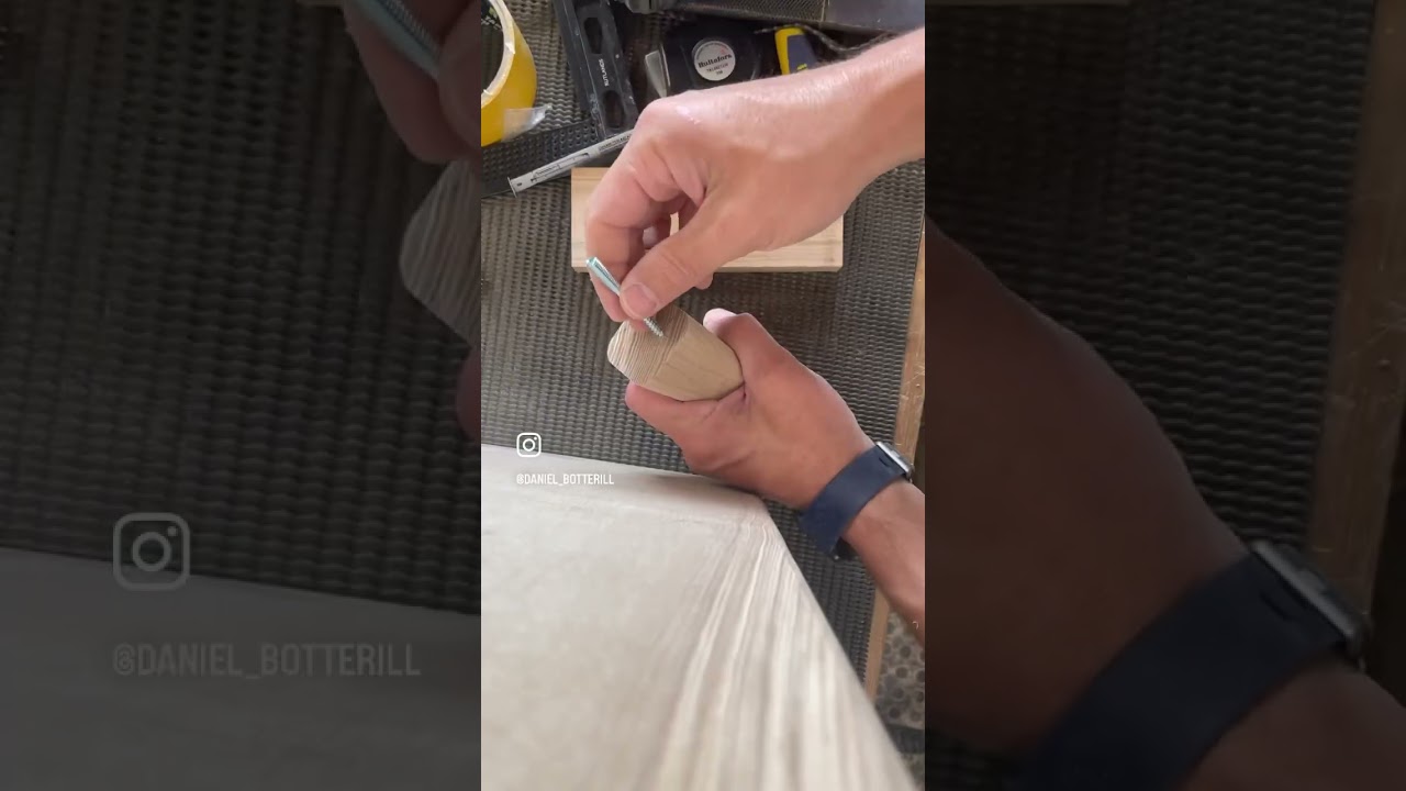 Installing cabinet feet using threaded inserts #feet #woodworking #furnituredesign #furniture