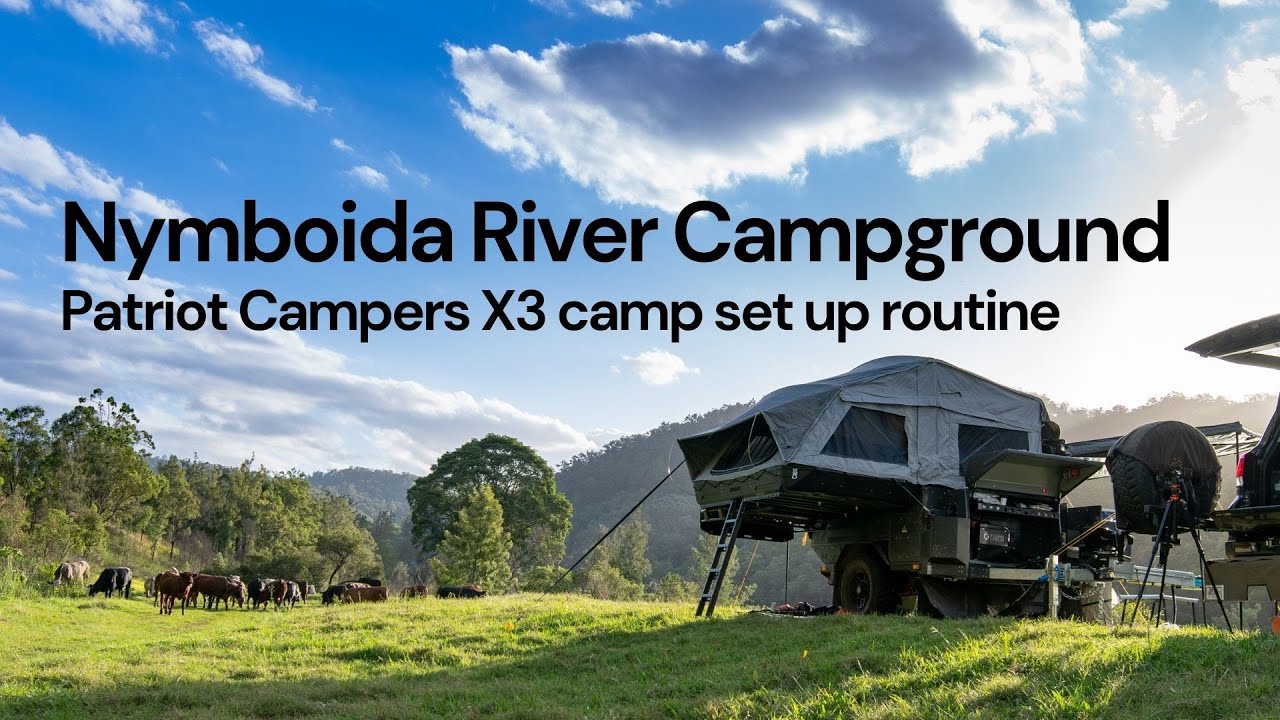 Patriot Campers X3 set up at Nymboida River campground