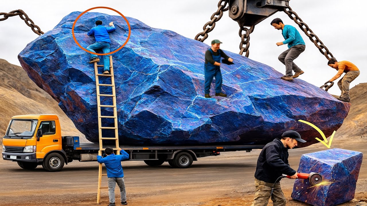 From Mountain Loading to Marble Factory | Amazing Stone Truck Process