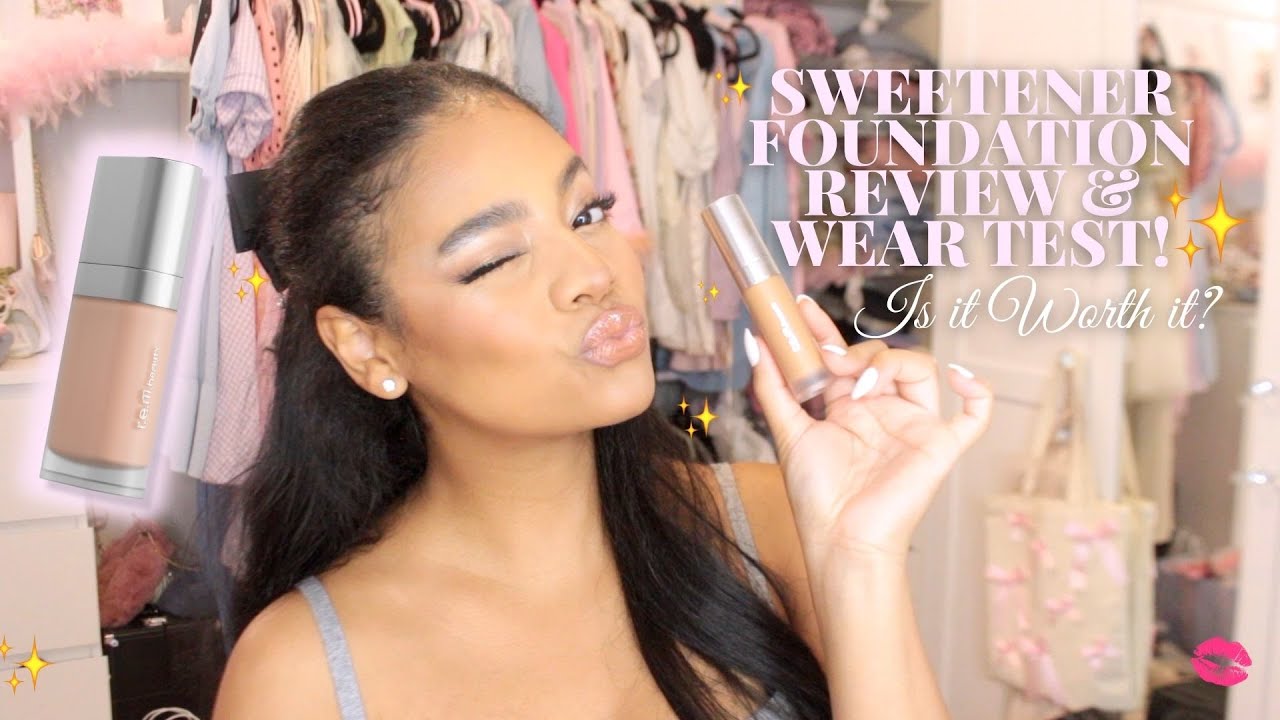 Trying Ariana Grande's new foundation ♡ Sweetener Foundation Review & Wear Test #girlyvlogs