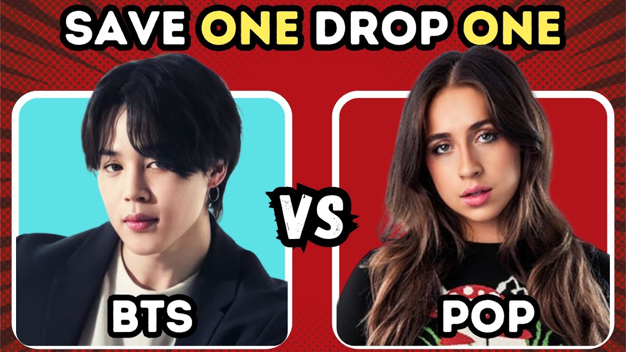 BTS VS POP ❣️ Save One Drop One🎵💙🤔🩷 MUSIC QUIZ GAME