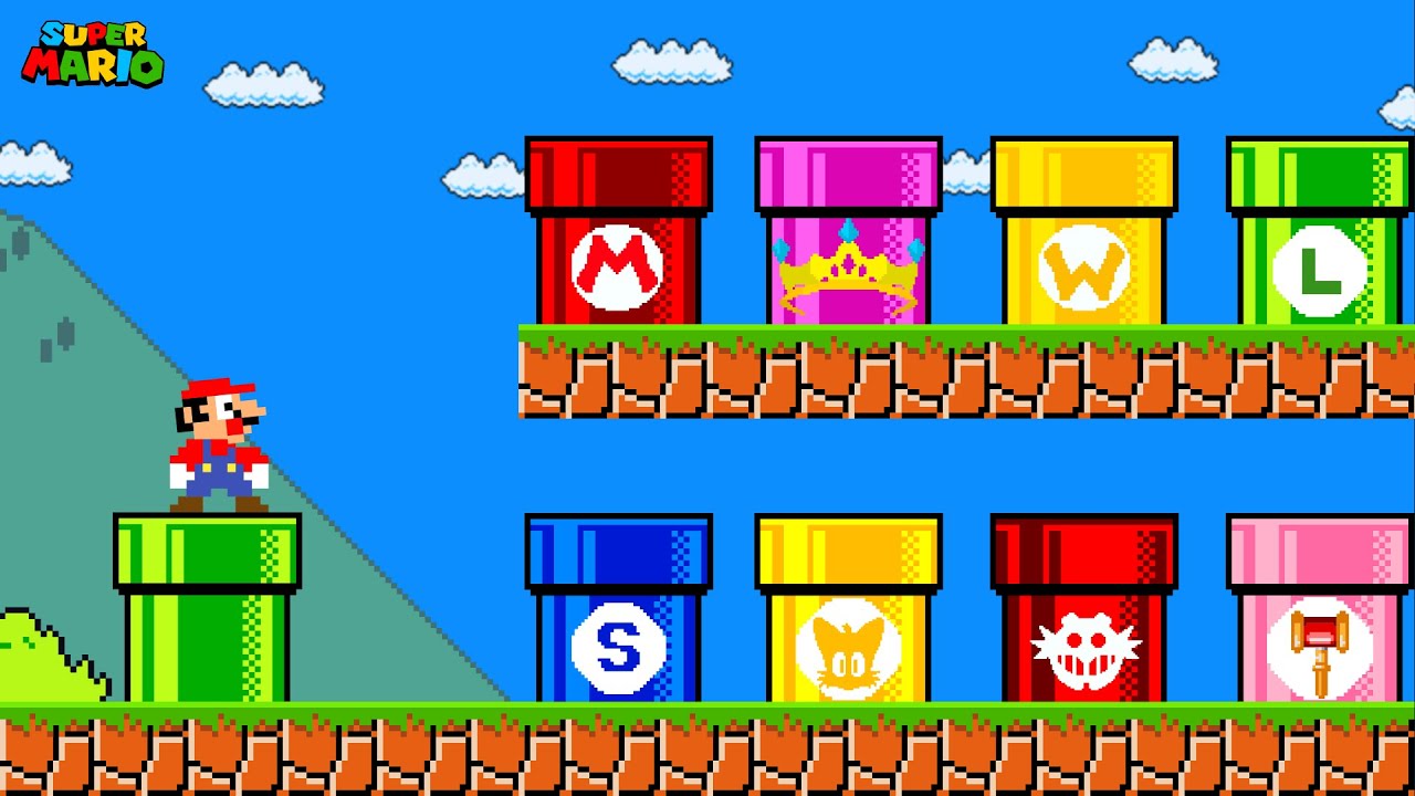 Mario vs MORE Custom Pipe All Mario Character