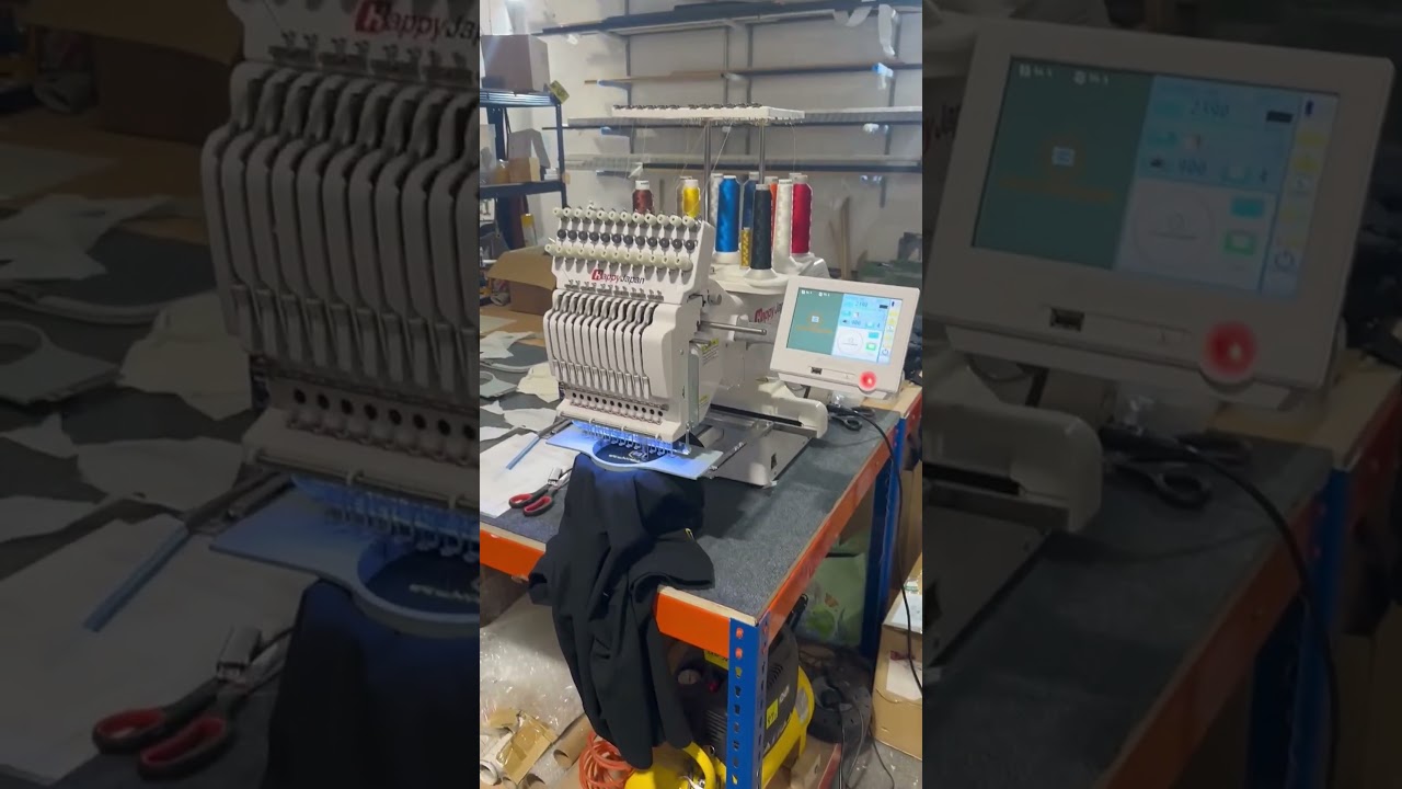 A recent install of a HappyJapan HCS3 Embroidery Machine