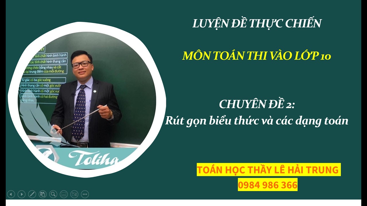 TOÁN 9   CHUYÊN ĐỀ 2   RÚT GỌN BIỂU THỨC VÀ CÁC DẠNG TOÁN  T2