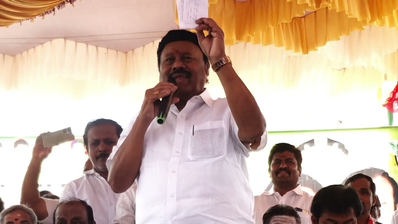 தே.ஜ கூட்டணி ஆர்ப்பாட்டம் - அதிமுக முன்னாள் அமைச்சர் திண்டுக்கல் சீனிவாசன் | NDA | ADMK | BJP