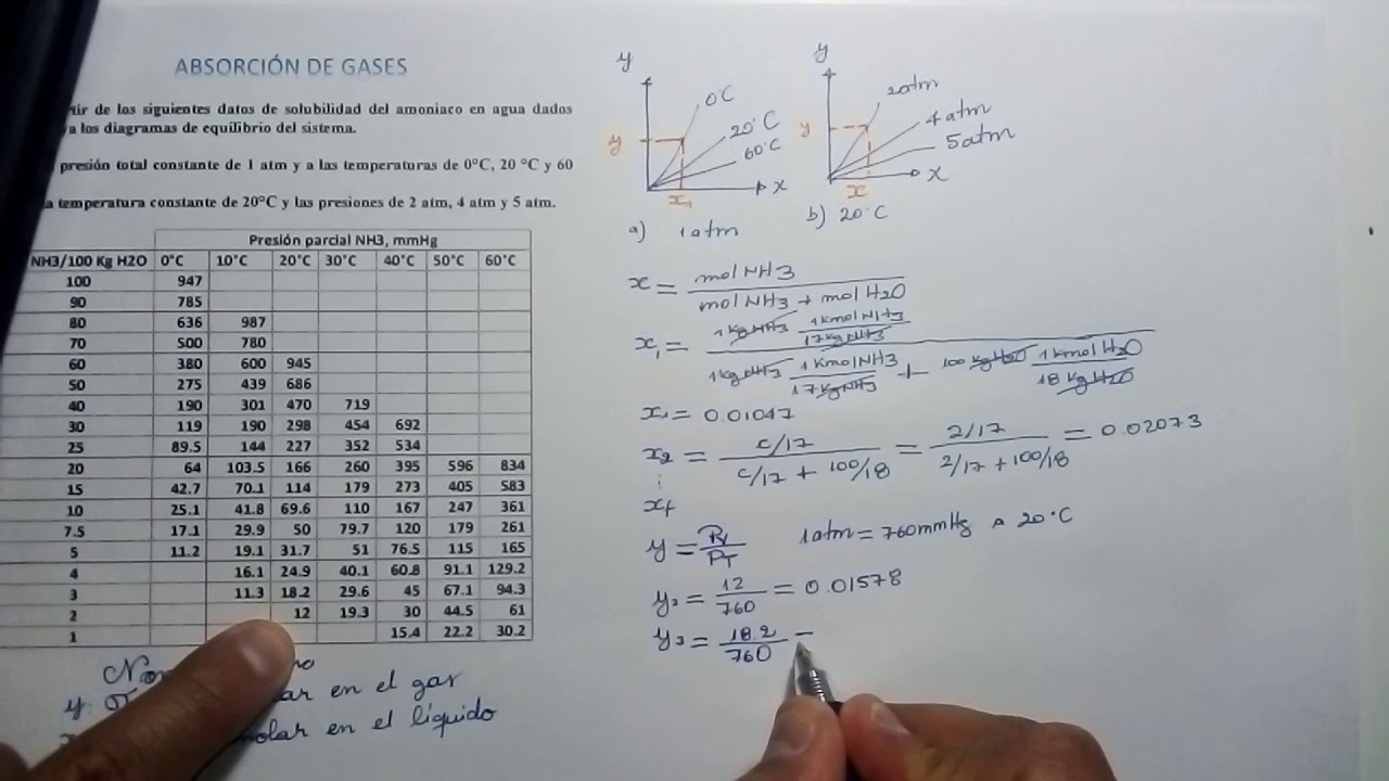 Construcción de un diagrama de equilibrio  Amoniaco-Agua