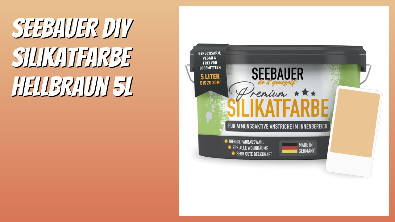BEWERTUNG (2026): SEEBAUER diy Silikatfarbe Hellbraun 5L. Infos