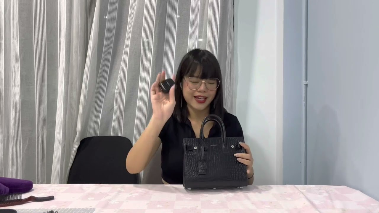 Saint Laurent Sac De Jour Nano Croco🐊♥️: Mini Review+What Fits🤩