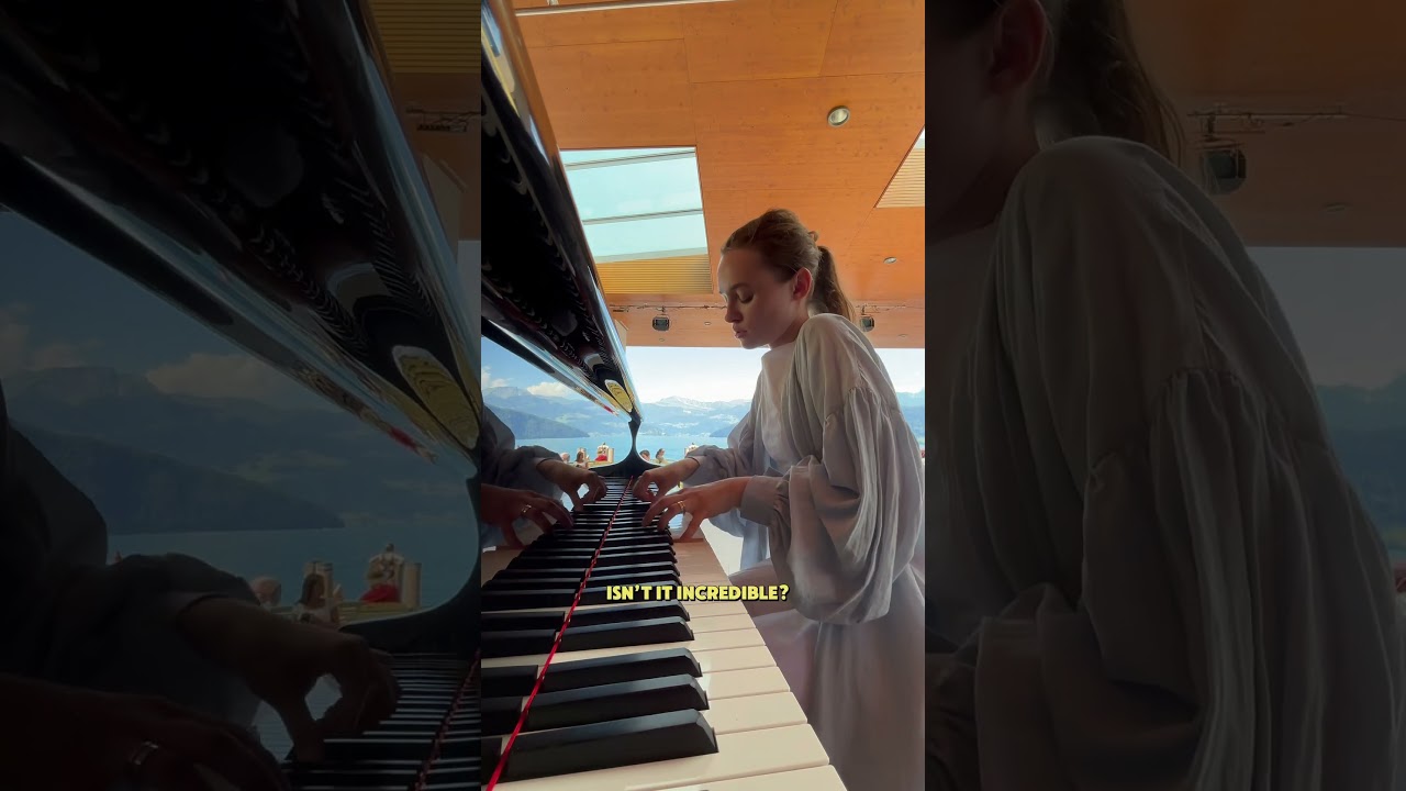 It was so magical to play Scriabin&rsquo;s waltz op.1, while being surrounded by Swiss Alps!💔