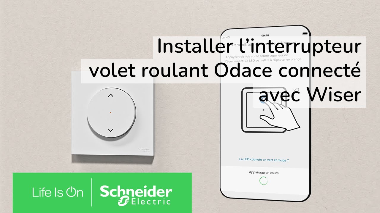 Installer un interrupteur volet roulant connecté Odace avec Wiser | Schneider Electric