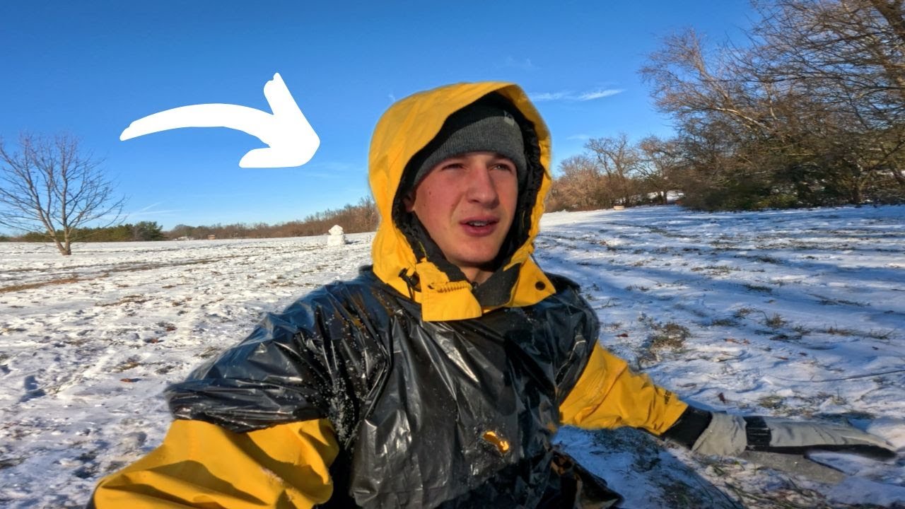 Trash Bag Sledding Gone WRONG in the Snow!